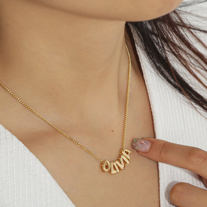 Personalized Puff Necklace